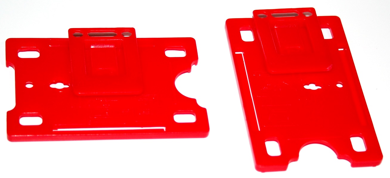 Porta Credencial Giratorio Rojo